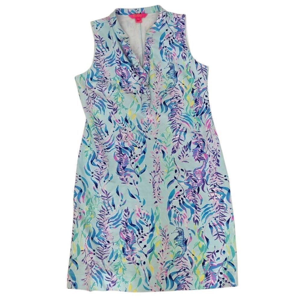 Lilly Pulitzer Womens Seahorse Print Sherryn Shift Dress Multicolor Size Small - Picture 3 of 10
